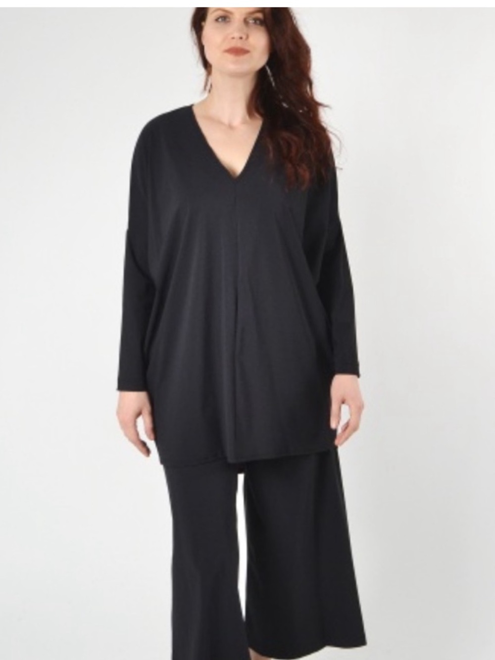 Bryn Walker Raquel Tunic Oversized Jersey Knit Dolman Sleeves Large